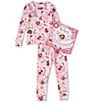 Color:Pink - Image 1 - Little/Big Girls 2-10 Twinkle Two-Piece Pajamas & Book Set