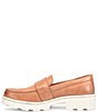 Color:Cognac Brown - Image 4 - Contessa Leather Buckled Strap Lug Sole Loafers