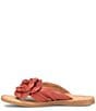 Color:Red - Image 4 - Izzy Leather Flower Thong Sandals