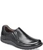 Color:Black - Image 1 - Men's Nigel Leather Slip-Ons