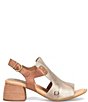 Color:Panna Cotta Light Gold/Brown - Image 2 - Sylvie Leather Block Heel Slingback Sandals