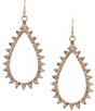 Color:Gold - Image 1 - Borrowed & Blue by Southern Living Stone Teardrop Crystal Drop Earrings