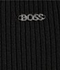 Color:Black - Image 4 - BOSS by Hugo Boss Fahara Solid Knit Crew Neck Button Front Cardigan