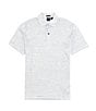 Color:Open Grey/Green - Image 1 - BOSS Press 54 Linen Short Sleeve Linen Polo Shirt
