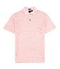 Color:Open Pink - Image 1 - BOSS Press 54 Linen Short Sleeve Linen Polo Shirt