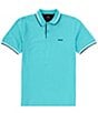 Color:Open Green - Image 1 - BOSS Slim Fit Paul Stretch Short Sleeve Polo Shirt