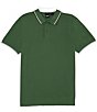 Color:Gander Green - Image 1 - BOSS Slim Fit Phillipson 448 Short Sleeve Polo Shirt