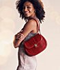 Color:Red - Image 6 - Glissandro Collection Cynthia Red Shoulder Bag