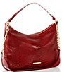 Color:Red - Image 4 - Glissandro Collection Heather Red Leather Shoulder Bag