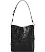 Color:Black - Image 2 - Melbourne Collection Celina Bucket Shoulder Bag
