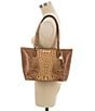 Color:Toasted Almond - Image 5 - Ombre Melbourne Collection Leather Toasted Almond Medium Asher Tasseled Tote Bag