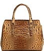 Color:Toasted - Image 2 - Ombre Melbourne Collection Small Finley Toasted Almond Satchel Bag