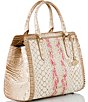 Color:Apricot Rose - Image 4 - Valentia Collection Apricot Rose Small Finley Carryall Satchel Bag