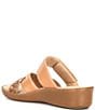 Color:Almond - Image 3 - Jemm Leather Slip-On Wedge Sandals