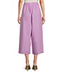 Color:Snowberry - Image 2 - Flood Linen Wide-Leg Pocketed Pull-On Cropped Pants
