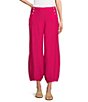 Color:Lantana - Image 1 - Genie Light Linen Balloon Pull-On Cropped Pants