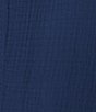 Color:Dewberry - Image 3 - Lana Cotton Gauze V-Neck 3/4 Sleeve Ruffle Hem Shift Dress