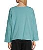 Color:Garda - Image 2 - Play Cotton Jersey Scoop Neck Long Sleeve Oversized Top