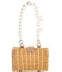 Color:Sand - Image 2 - Page Straw Floral Pearl Clutch