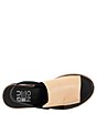 Color:Lt Tan - Image 6 - Amy Leather Stretch Elastic Platform Slip-On Sandals