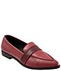 Color:Plum - Image 1 - Bristol Leather Pointed Toe Flat Loafers
