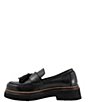 Color:Black - Image 4 - Gillian Leather Tassel Platform Loafers