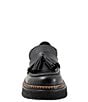 Color:Black - Image 5 - Gillian Leather Tassel Platform Loafers