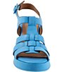 Color:Blue - Image 5 - Lana Leather Platform Block Heel Sandals