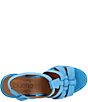 Color:Blue - Image 6 - Lana Leather Platform Block Heel Sandals