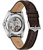 Color:Brown - Image 3 - Men's Surveyor Mechanical Automatic Brown Leather Strap Watch