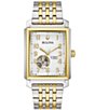 Color:Two Tone - Image 1 - Men's Two Tone Strap Mechanical Sutton Collection Watch