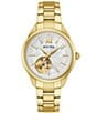 Color:Gold - Image 1 - Sutton Collection Women's Automatic Gold Tone Stainless Steel Bracelet Watch