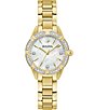 Color:Gold - Image 1 - Sutton Collection Women's Crystal Mother Of Pearl Bracelet Watch