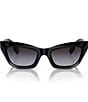 Color:Black - Image 2 - Women's 51mm Cat Eye Sunglasses