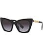 Color:Black - Image 1 - Womens Be4372u 52mm Cat Eye Sunglasses
