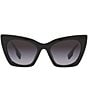 Color:Black - Image 2 - Womens Be4372u 52mm Cat Eye Sunglasses
