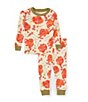 Color:Harvest Tomato - Image 1 - Baby Girls 12-24 Months Blooming Fields Tee & Pajama Pants Set