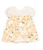 Color:Dawn - Image 2 - Baby Girls Newborn - 9 Months Daisy Floral Ribbed Bodysuit Dress