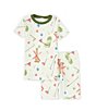Color:Honeydew - Image 1 - Little Boys 2T-5T Short Sleeve Mini Golf T-Shirt And Shorts Pajama Set