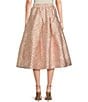 Color:Blush - Image 2 - Party Polka Dot Textured Pull-On Pocketed A-Line Coordinating Midi Skirt
