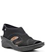 Color:BLACK - Image 1 - Dream Stretch Slingback Washable Wedge Sandals