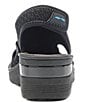 Color:BLACK - Image 3 - Dream Stretch Slingback Washable Wedge Sandals