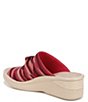 Color:Multi - Image 4 - Smile Stripe Stretch Casual Washable Slip On Sandals