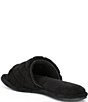 Color:Black - Image 3 - Quilted Microfiber Terry Slippers