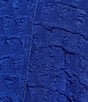 Color:Cobalt - Image 4 - Plus Size Textured Pucker Knit Asymmetrical Hem Round Neck 3/4 Sleeve Tunic