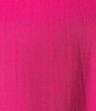 Color:Hot Pink - Image 4 - Round Neck Elbow Sleeve Asymmetrical Hem Tunic