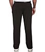 Color:Black Heather - Image 2 - Big & Tall Flat Front Stretch Pants