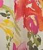 Color:Berry Multi - Image 3 - 3/4 Angel Sleeve V-Neck Floral Chiffon Dress
