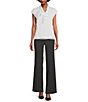 Color:Charcoal - Image 3 - Classic Fit Trouser Leg Stretch Luxe Pants