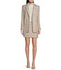 Color:Cream Multi - Image 3 - Coordinating Tweed Pencil Mini Skirt